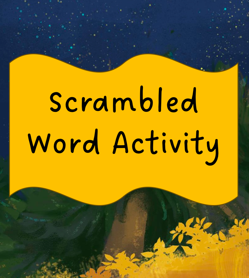 Scrambled Words Free Activity Sheet (based on The Ramadan Drummer)