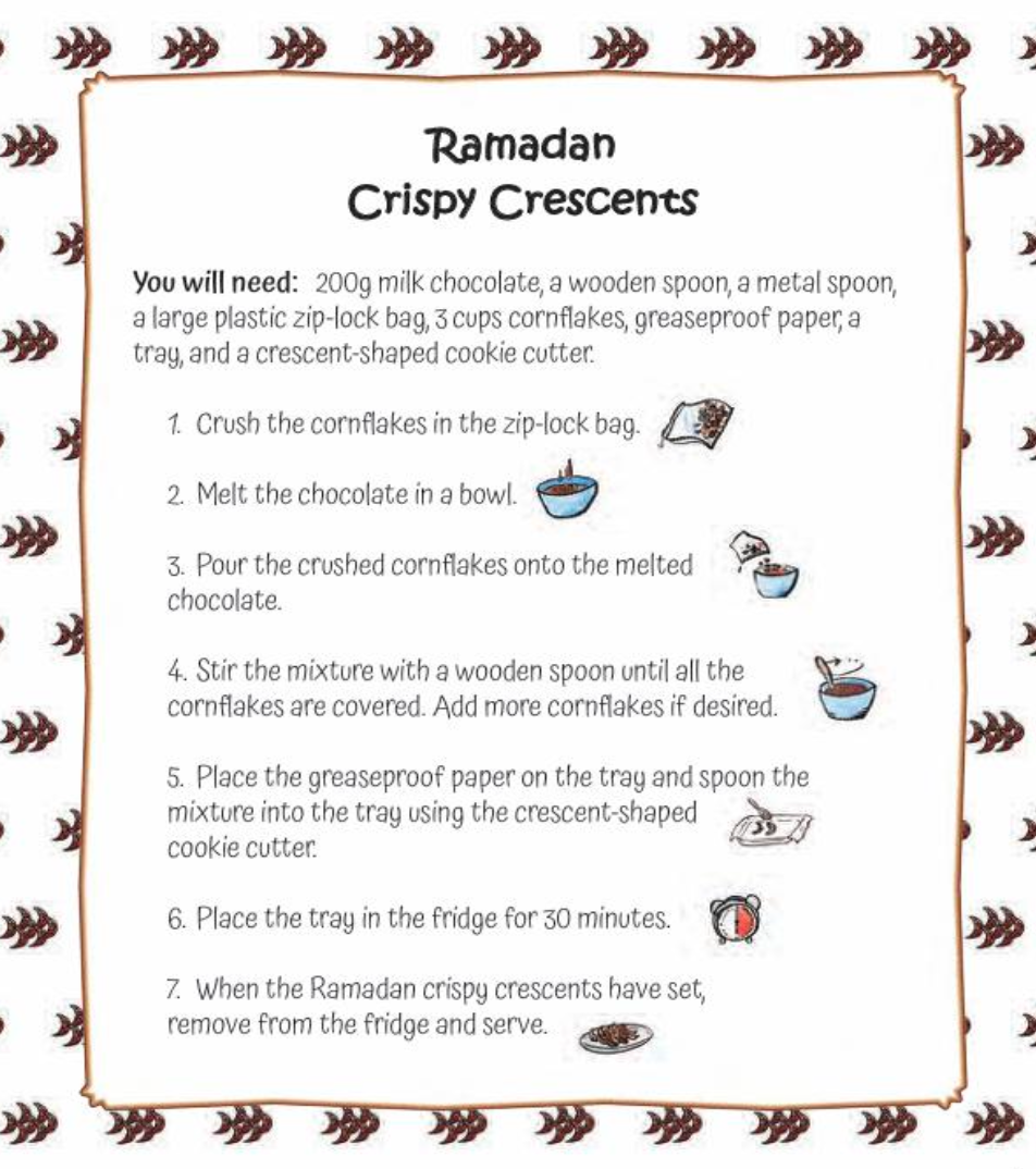 Ramadan Crispy Crescents Free Recipe Worksheet